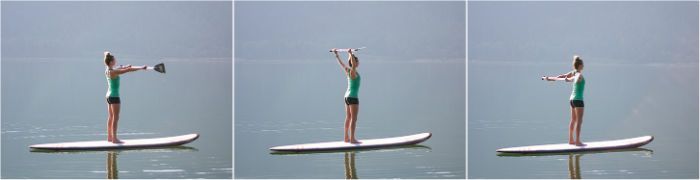 Stand-up paddleboard yoga
