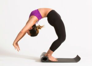 Dropping back to wheel pose