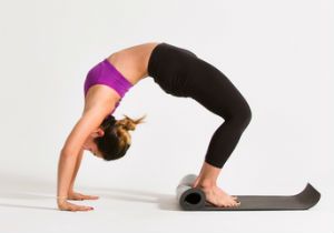 Dropping back to wheel pose