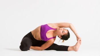Dropping back to wheel pose
