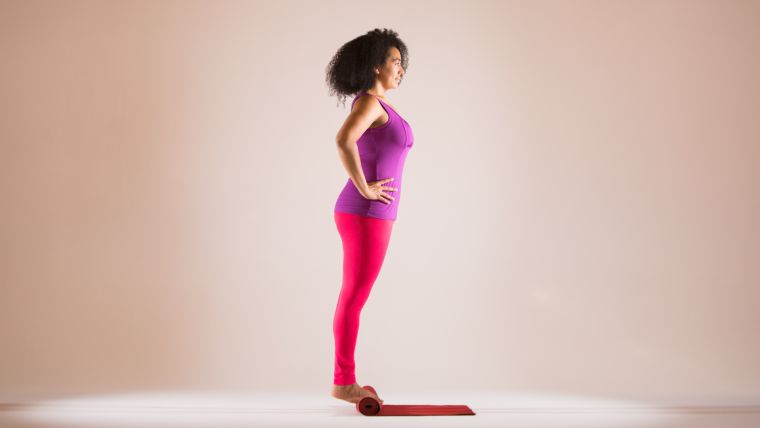 Rolled-up Yoga Mat in Practice