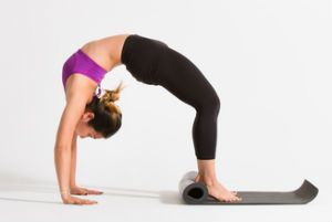 Dropping back to wheel pose