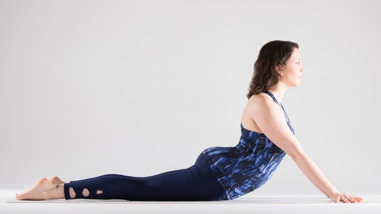 practicing-sphinx-pose-for-a-grounding-sequence