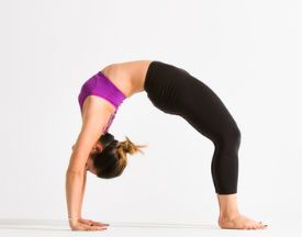 Dropping back to wheel pose